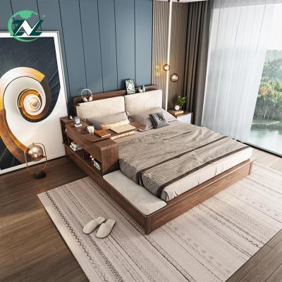 China Modern new and original integrate modern circuit bed wooden frame muti-function bed for sale