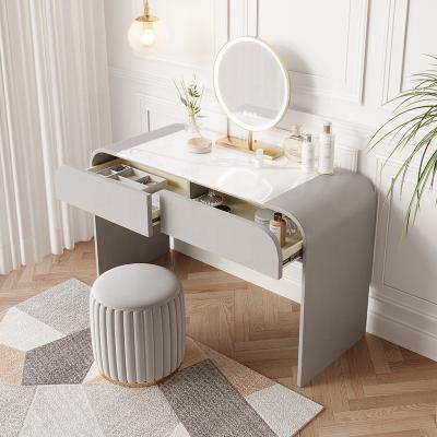 China (Other)Adjustable Dressing Table With Led Modern Mirror Dressing Table Designs For Bedroom Sinter Furniture Stone Dressing Table for sale