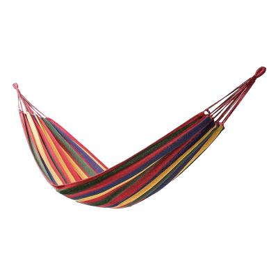 China Portable Indoor Canvas Hammock Rainbow Stripes Minimalist Outdoor Camping Multicolor Swing for sale