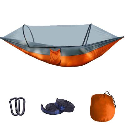 China Modern outdoor camping high quality nylon hammock with mosquito net increasing swing for sale