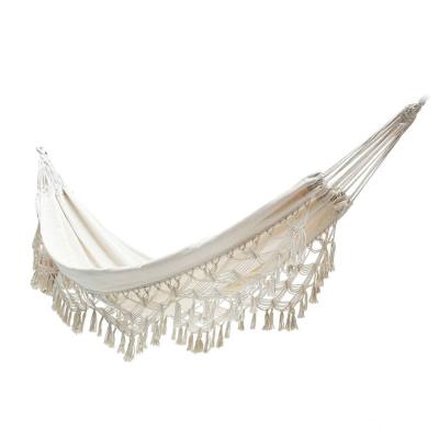 China Contemporary Cotton Hammock Lace Tassel Outdoor Indoor Garden Swing for sale