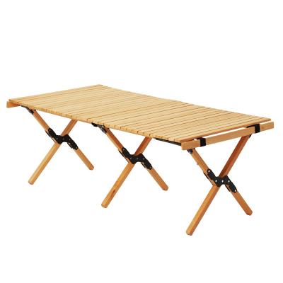 China Modern Outdoor Foldable Table Camping Picnic Leisure Wooden Desk for sale