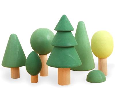 China DIY PLAY Wooden Rainbow Forest Trees Scene Building Blocks Educational Stacking Toy 2022 NEW Toys Wholesale Small for sale