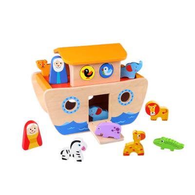 China Colorful/Safe/Environmental Sturdy Wooden Play Set with Animal Blocks PlusSturdy Wooden Play Set with Animal Blocks Plus Two People and 12 Animals for sale