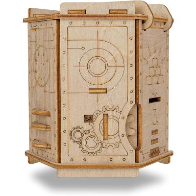 China DIY TOY Fashion Mysterious 3d puzzles diy girls love treasure box lock box set wooden 3d puzzles for sale