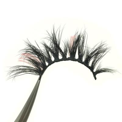 China Colored Colorful Eyelashes Pink Lashes Wholesale Mink Lashes Private Label Two Tone Muti Colored Lashes for sale