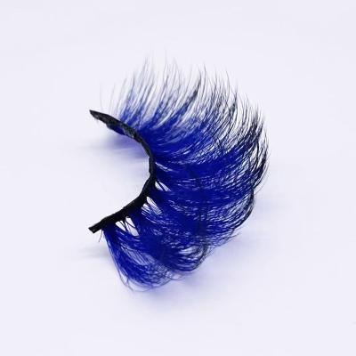 China 25MM Natural Faux Mink Eye Lashes Floral Eyelash Wholesale Private Label Customize Lashes With Color for sale