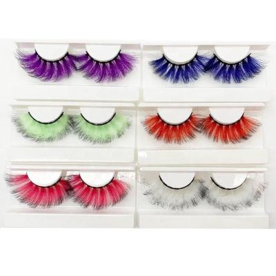 China 2022 Most popular Tresluces vegan natural lashes whole sale false eyelash sets eyelash threaded cilios 25MM colored fake lashes for sale