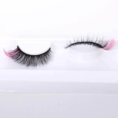 China 2022 Colored Real Hot Multi Tint Mink Colored Wholesale Lashes Private Label 3d Tapered Customize Multi Color Lashes for sale