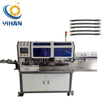 China Double Head Round Sheath Multi-Core Wire Cutting Stripping Twisting Dipping Tinning Machine for sale