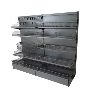 中国 Factory Single / Double Side Wholesale Gondola Store Storage Racks Super Market Metal Display Stand 販売のため