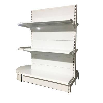 China Commercial Single / Double Side Retail Store Display Shelves Metal Rack Shelf For Supermarket for sale