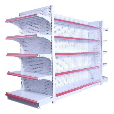 China /Single Side Customized Shop Gondola Shelving Supermarket Retail Double Display Stand Shelf for sale