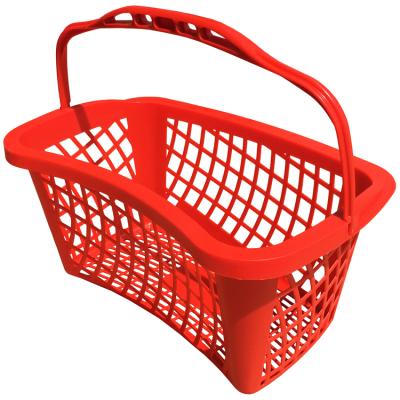 China Eco-friendly Lightweight Plastic Supermarket Mini Shopping Grocery Basket Baskets For Stores for sale