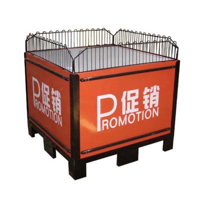 China 1) Supermarket 2) 2022 Stores Advertising Supermarket Products Promotion Rack Counter Table With Cabinet zu verkaufen