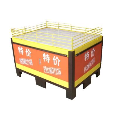 China 1)Supermarket 2)High Quality Stores Supermarket Exhibition Counter Wire Products Promotion Table Display zu verkaufen