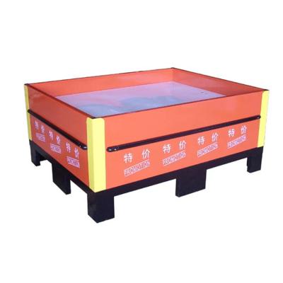 China 1) Supermarket 2)Shops Large Capacity Supermarket Steel Promotional Display Promotion Table Rack Counter zu verkaufen