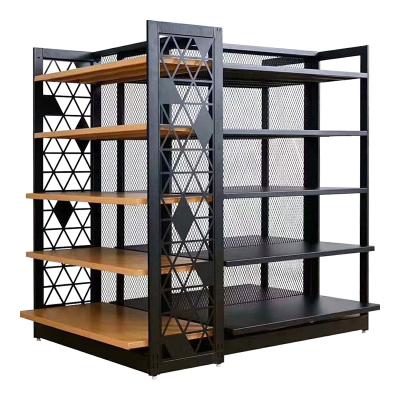 China Single / Double Side 750kg Stainless Steel Cheap Display Rack Shop Shelving Wood Shelves For Shops zu verkaufen