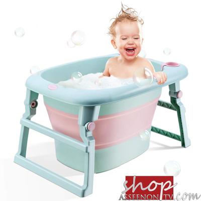 China Sustainable Baby Bathtub, Folding Infant Bathtub, Portable Folding Newborn Toddler Bath Support 1-5 Years Old for sale