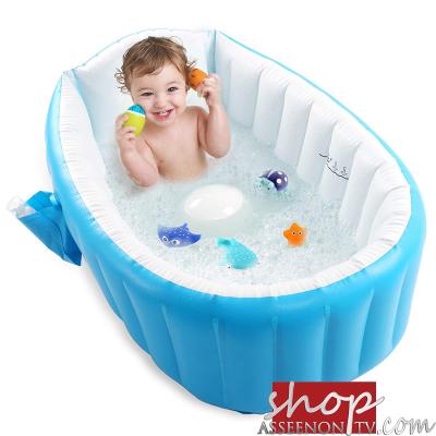 China Sustainable Baby Inflatable Bathtub, Portable Infant Toddler Bathing Tub Non Slip Travel Mini Air Swimming Pool Tub for sale