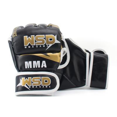 China Adults Custom Leather Guantes De Boxeo Profesionales Half Finger Fitness Training Muttahida Majlis-e-Amal Boxing Gloves for sale