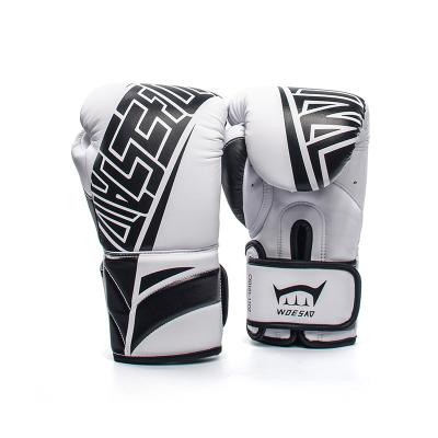 China Mma OEM PU Leather Boxing Gloves Khaki Custom Logo Adults Gym Professional Boxing Gloves for sale