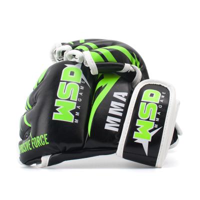 China Adults Love Private Logo Mma Kick Boxing Gloves Japanese Style Girls Microfiber Female Custom Green White for sale