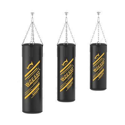 China Custom Logo Kick Boxing Sandbag To From Chinawrestling Hanging From PU Manufacturer for sale