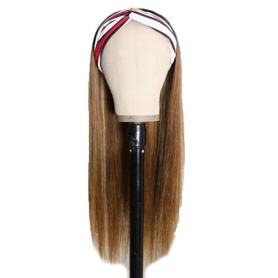 China Straight Brown Hair With Eyebrows Band Lace Wigs Lace Front Wigs xbl Head Band Ready To Ship for sale