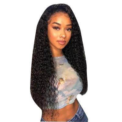 China Yexin Deep Wave 22 Inch Hair Lace Front Black Curly Hair Wigs For Black Women for sale