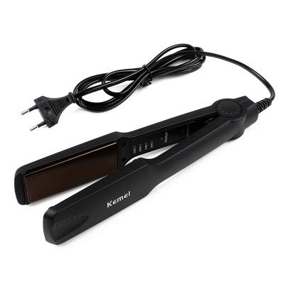 China Professional Hair Curler Straightener 2020 Kemei Straightening Irons Hair Straightener Flat Iron Fast Heat Up Styling Tools Gift Nice for sale