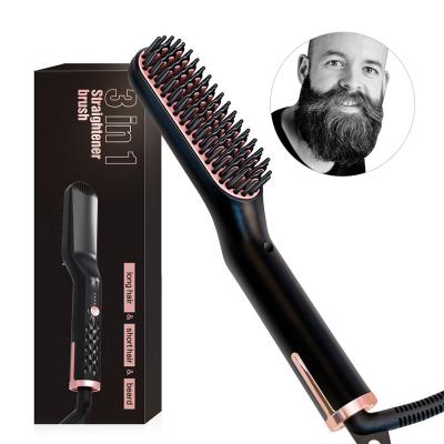 China 230 Degree 3 in1 Hair Straightening Irons Beard Kit Boy Men Multifunctional Beard Grooming Straightener Styling Multifunctional Hair Comb for sale