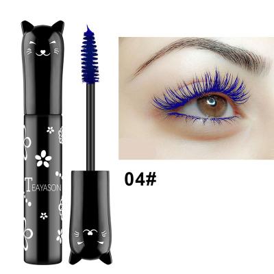 China Private Label Mascara 6 Colors Water Resistant Gradient Mounted Lash Cream Pink Water Resistant Long Lasting Thick Blue 4D Mascara for sale