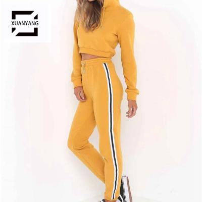 China Wholesale Custom Antibacterial Tracksuit Women Sportswear Single Side Striped Jogging Wear Sweatsuit Set for sale