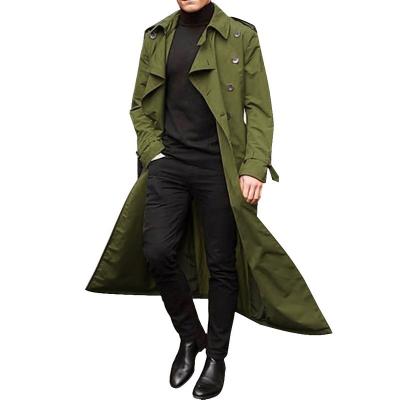 China 2022 Long Ditch Jacket Men's Long Ditch Coat Fashionable Streetwear Sustainable Men's Casual Ditch Coat for sale