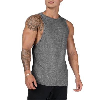 China Sport Sleeveless Stringer Vest Summer Anti-Wrinkle Muscle Gym Breathable Quick-Dry Soft Sleeveless Fitness Tank Vest for sale