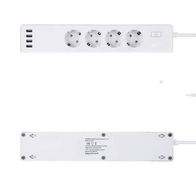 China Industrial Smart Power Strip with 1.8m line length, surge protector with 4 USB and 4 WiFi smart plug for home life for sale