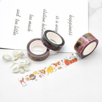 China Various Deocrative Designs Waterproof Universal Mountain Rose Gold Faith Washi Tape for sale