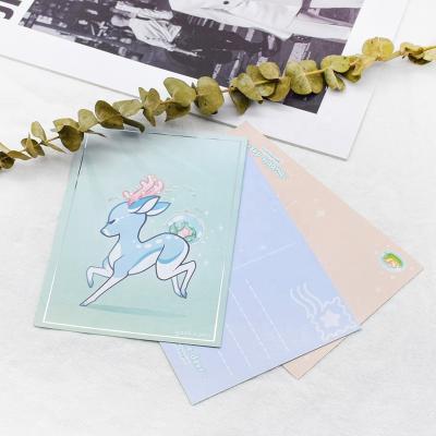 China Waterproof Holographic Postcard Printing Gold Foil Postcard Custom for sale