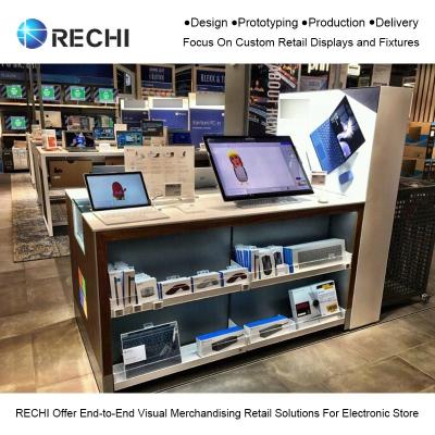 China Custom Retail Electronic Retail Display Chain Store RECHI Counter Rack For Electronic Viewing for sale