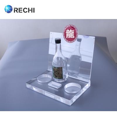 China Retailer Electronic Chain Store Rechi Customized Acrylic Wine Display Tracks For Temporary Stores, Supermarkets And Shopping Malls for sale