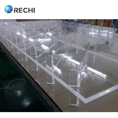 China Environmental friendly RECHI custom design and manufacture clear acrylic retail display rack for ceramic tile wall showcase for sale