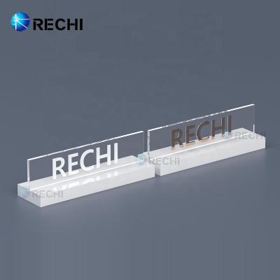 China RECHI Environmental Friendly Original Design And Manufacture Countertop Brand Logo Advertising Lighting Signage For Mobile Phone Shop LED Acrylic Sign for sale