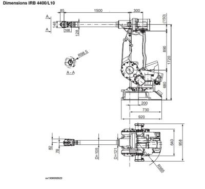 China 1040 Kg Industry Robot Arm Mounting Floor IRB 4400L-10/2.53 for sale