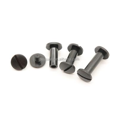 China Chicago Screws POM Screw Fasteners Snap White Pan Black Clip Male Female Book Screws for sale