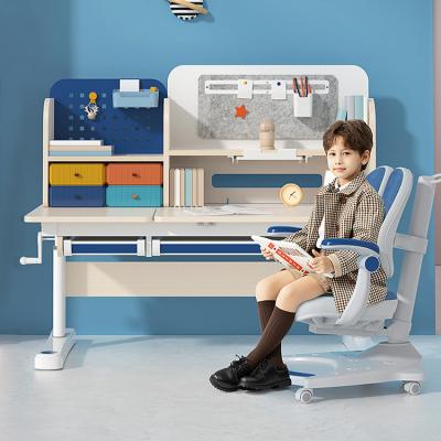 China 2021 New Design Ergonomic Kids Desk Modern Adjustable Kids Study Table Chair Sets for sale