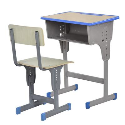 China Modern durable height adjustable school desk and chair, used school furniture for sale for sale