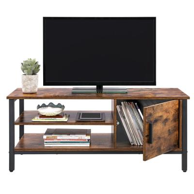 China Living Room Furniture Home Storage Convertible TV Stand Stands Wooden TV Cabinet with Stand Shelves Metal Frame Table for sale