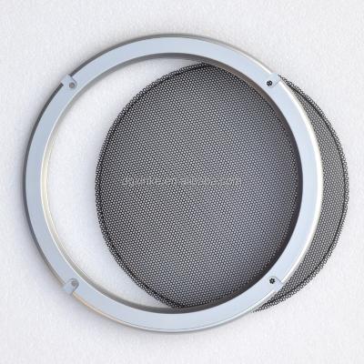 China Small Car Anti-rust Aluminum Auto Accessory Black Powder Coating Black Powder Coating Metal Sheet Mesh Speaker Grill Cover for sale