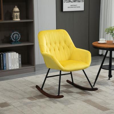 China Hot Selling Modern Fashion Log Style Factory Straight Hair Support Personalized Custom Leisure Rocking Chair for sale